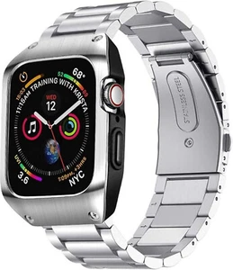 Elobeth Protective Case with Band for Apple Watch 42mm, Silver - Picture 1 of 7