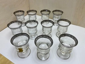 Murano Medici Weinglas Sherryglas Platinrand Ätzgravur - Bild 1 von 15