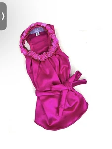 little lily dog Cat Dress Pink Xxs Roses Satin - Picture 1 of 6