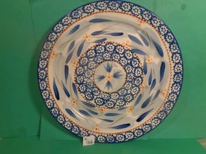 Temp-Tations 10 1/2" Blue Old World Ovenware Dinner Plate (Used/EUC) - Picture 1 of 9