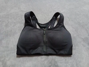 Excellent Nike Women' Shape Size: XS Black High-Support Padded Zip-Front Sports - Picture 1 of 9