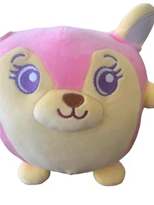BeamiesWorld Oliva rotondo morbido peluche rosa peluche coda pelosa squishy - Foto 1 di 9