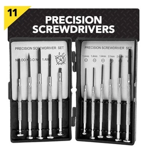 11 Mini Precision Screwdriver Set Kit Repair Tool Phone Glasses Watch Jewellers - Picture 1 of 8