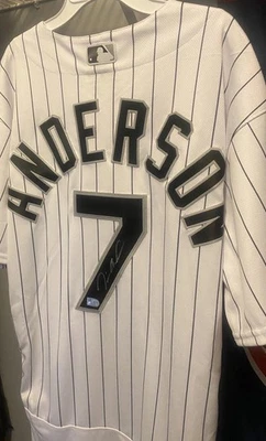 Tim Anderson On Field MLB Authentic Jersey With Tags AUTOGRAPHED MLB AUTHENIC - Image 1 of 4
