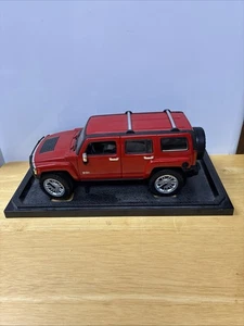 HOT WHEELS HUMMER H3 1/18 Red With Stand Pre Owned - Picture 1 of 7