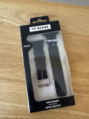 End Scene Sport Band for Apple Watch 42mm , Black Soft Silicone Strap - Image 1 of 2
