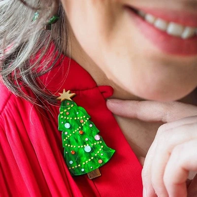Erstwilder Topped With Tinsel - Christmas Brooch. NIB. - Image 1 of 3