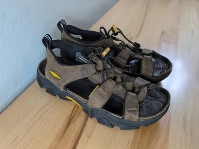 KEEN Sarasota Leather Waterproof Hiking Sandal Trail Brown Yellow Women's Size 7 - Image 1 of 4