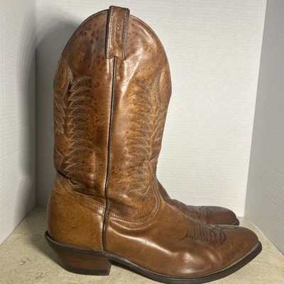 Botas vaqueras vaqueras Boulet 1828 de cuero marrón para hombre talla 13 hechas en Canadá Foto 1 de 4