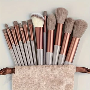 13pcs Makeup Pinsel Set Kissen Puder Kontur Lidschatten mit Kordelzug Tasche - Bild 1 von 5