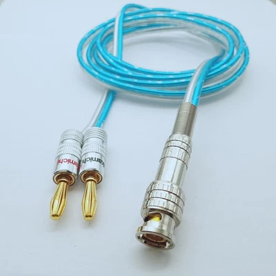 BNC Male Plug to 4mm Banana Plug Audio Speaker amplifier cable 1~16FT - Image 1 of 2