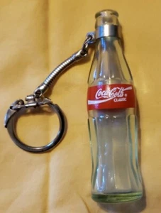 Vintage 3" Tall Coca Cola Classic Bottle Key Chain With Old Style Latch - Picture 1 of 6