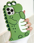 3D Green Cartoon Crocodile Coque Cover Case For Iphone 15 Pro Max 14 13 12 11 Xr