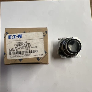 EATON CUTLER HAMMER 10250T23B BLACK Flush Head Push Button 1 N.O Contact Block - Picture 1 of 1