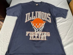 Vintage Screen Stars Best University Of Illinois Basketball Cotton Blend Large - Picture 1 of 3