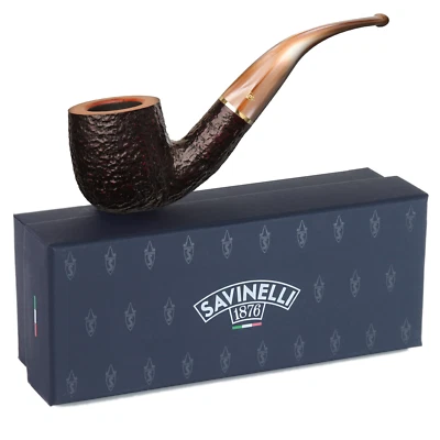 Savinelli Roma Lucite 622 KS, pipa de tabaco de brezo de billar doblada, filtros de 6 mm Foto 1 de 4