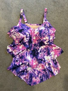 Swim 365 Badeanzüge für alle lila, pink & weiß Stufen Tankini Oberteil Damengröße 20 - Bild 1 von 11