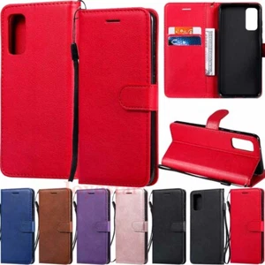 For Samsung S20 S10 S9 S8 Plus A50 A51 Wallet Card Slot Flip Leather Case Cover - Picture 1 of 37