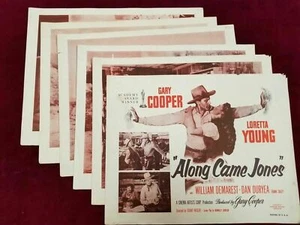1945 Film ALONG CAME JONES Lobby Card 7 of 8 set Gary Cooper Loretta Young ~FC4 - Imagen 1 de 10