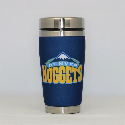 Denver Nuggets Mugzie NBA 16oz Travel Tumbler Coffee Mug Cup Cover