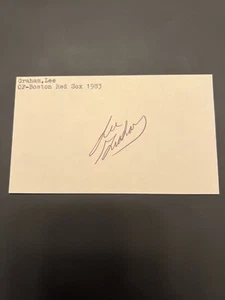 Lee Graham Signed Index Card JSA LOA Boston Red Sox - Picture 1 of 3