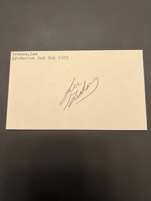Lee Graham Signed Index Card JSA LOA Boston Red Sox - Image 1 of 3