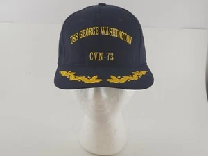 Military USS George Washington Snapback Hat CVN-73 Made In USA Vintage OS - Picture 1 of 5
