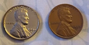 1956-D LINCOLN WHEAT COPPER PENNY, SILVER TONE ERROR, RARE - Picture 1 of 9