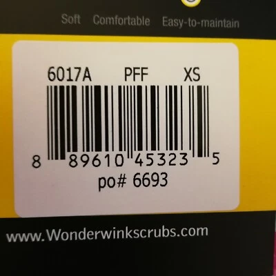 Wonderwink Scrub Top Women's Butterfly Floral Print 6017-PFF Pretty Fleet - Image 1 of 4