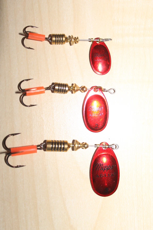 Mepps Aglia Platinium Spinner Rot verschiedene Größen Forelle - Bild 1 von 1