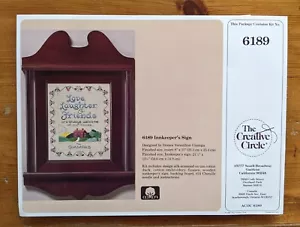 Inn Keepers Sign Embroidery Kit Love Laughter Friends Welcome Creative Circle - Picture 1 of 13