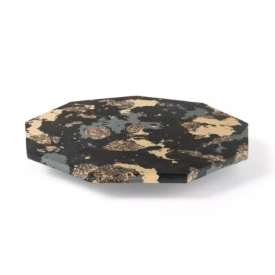 Diane von Furstenberg DVF Target Neutral Marble Stone Lazy Susan Serving Stand - Image 1 of 3