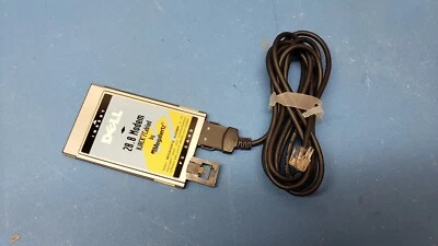 Modem Dell Megahertz XJ3288 PCMCIA com cabo de dados/fax XJACK 28.8/14.4kbps com telefone - Imagem 1 de 4