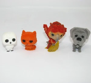 4 Funko Harry Potter Advent Calendar Flocked Crookshanks Cat Hedwig Owl Mini dog - Picture 1 of 3