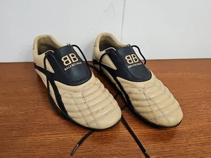 Women 8 US Balenciaga Zen Sneaker Bb Logo Beige Black Used 817540 - Picture 1 of 21