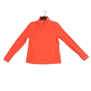 Tek Gear Petite Womens Micro Fleece Pullover Size S-M Coral Quarter Zip MockNeck - Picture 1 of 13