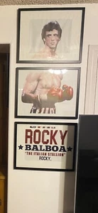 Rocky Balboa Picture with Beautiful Glass Frames - 3 Piece Set 17x21 - Picture 1 of 9