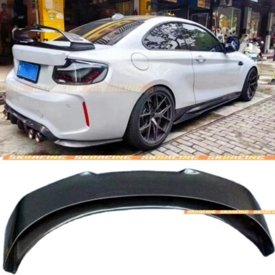 Para BMW F87 M2 M2C 2016-21 fibra de carbono estilo GT Duckbill Highkick alerón maletero Foto 1 de 4