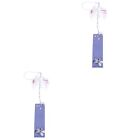 2 Pcs Decorative Wind Chimes Outdoor Decorations Glass Crystal
