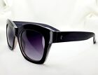 Vera Wang Sonnenbrille schwarz grau übergroßes Katzenauge schwarz polarisierte Gläser ES1312