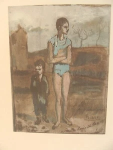 Original 1950's Pablo Picasso Harlequin & Boy Print - Picture 1 of 8