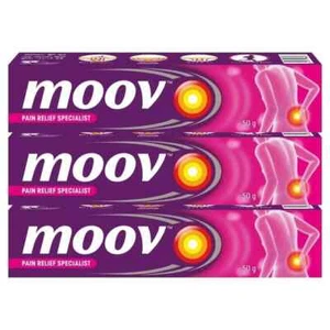 Moov Fast Pain Relief Cream with Nilgiri Oil 50g (Pack of 3) Ayurvedic Ointment - Picture 1 of 5