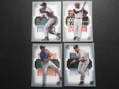 2003 SP Authentic 4  Card Lot  - ICHIRO, GRIFFEY JR,  A-ROD & JETER  All Mint - Image 1 of 2
