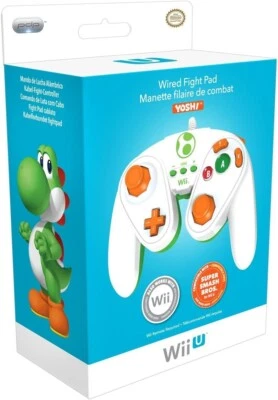 Manette Filaire fight pad Yoshi  WII,WIIU,Mini Nes,Mini Snes Classic Neuf PDP - Photo 1/4