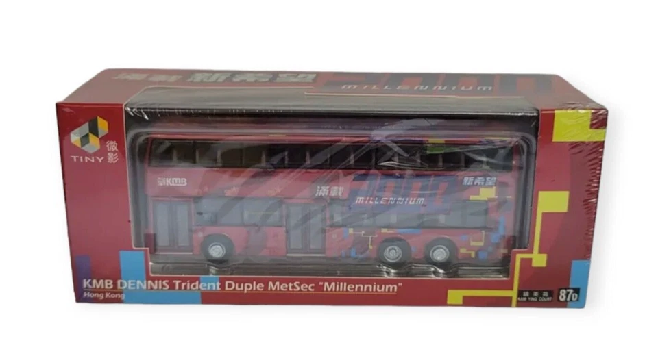 Tiny City KMB Bus Dennis Trident Duple MetSec Millennium Route 87D Bus 1:110 - Image 1 of 1