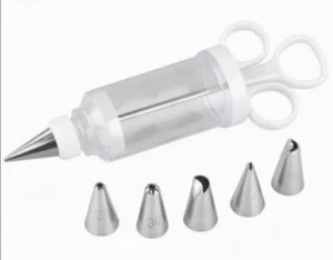 Tala Icing Piping Syringe Set With 6 Nozzles Cake Baking Decorating Utensil New - Picture 1 of 2