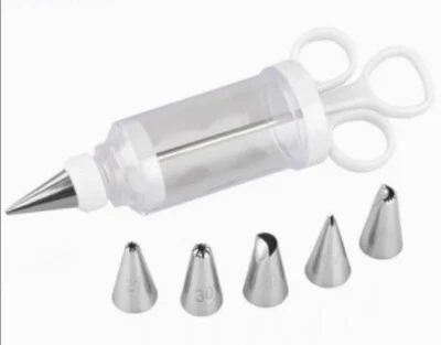 Tala Icing Piping Syringe Set With 6 Nozzles Cake Baking Decorating Utensil New - Image 1 of 2