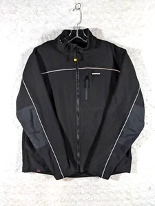 CAT Caterpillar Jacket Mens Large Black Soft Shell Full Zip Work Workwear W11440 - Picture 1 of 14