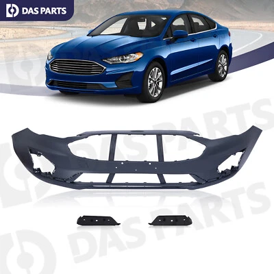 Primed Front Bumper Cover Replacement For 2019 2020 Ford Fusion With Brackets - Image 1 of 4