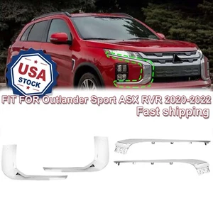 For 2020-2022 Outlander Sport ASX RVR Front Bumper Molding Lower Upper Trim 4PCS - Picture 1 of 11